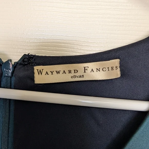 Wayward Fancies eShakti Womens Blue Ombre Pleat Midi Dress L Fairy Dark Romantic - Picture 3 of 12